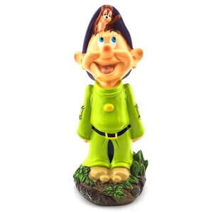 Disney Snow White Dopey Garden Statue – 7.5” Ceramic Figure